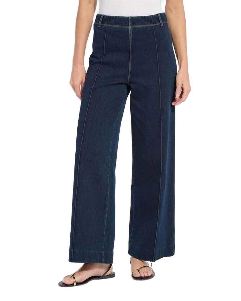 NEW LYSSE nova pintuck pants in indigo